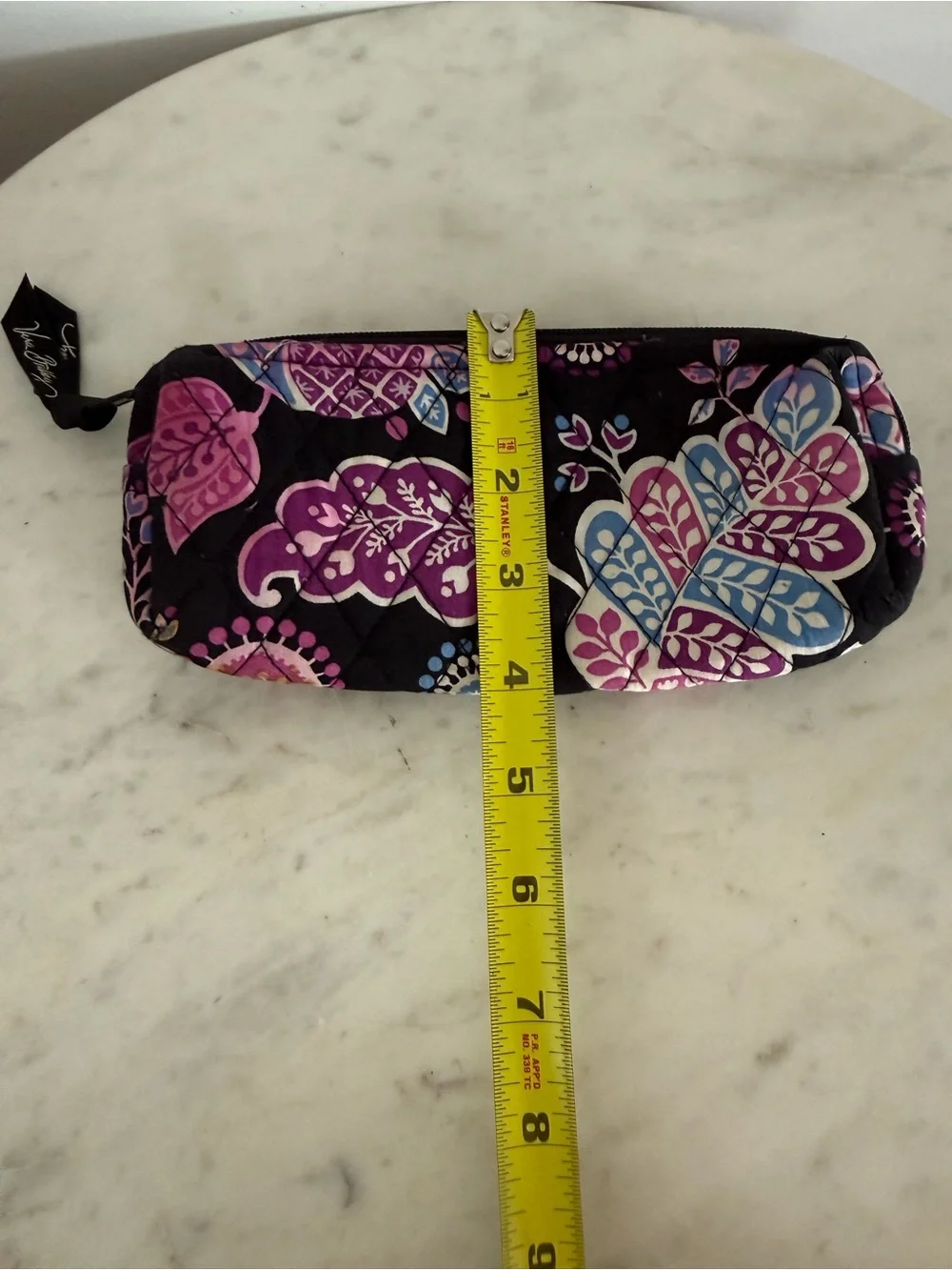 Vera Bradley Pencil Pouch Cosmetic Bag -Alpine Floral